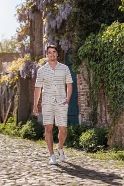 Short Jersey Stripes Wit