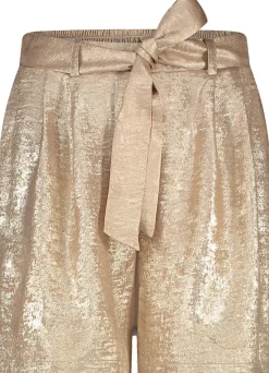 Short Metallic Lamee Beige