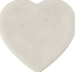 sieradenschaaltje hart marmer wit Wit