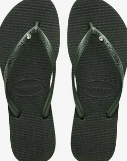 Slippers Crystal Groen