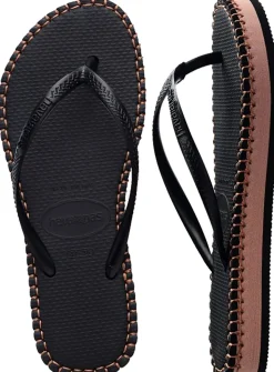 Slippers Flatform Zwart