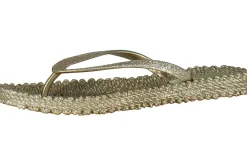 Slippers met Glitters Beige