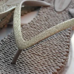 Slippers met Glitters Beige