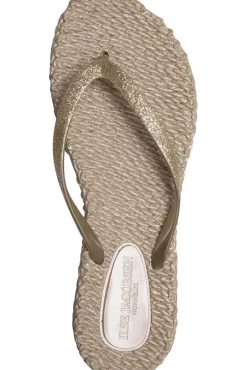 Slippers met Glitters Beige