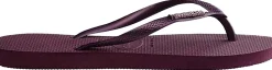 Slippers Slim Logo Metallic Paars