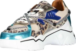 Sneakers Jupiter Leopard Blauw