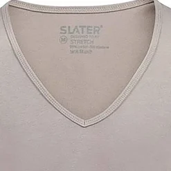 STRETCH 2-pack T-shirt deep V-neck Groen