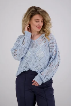 Sweater Ajour Blauw