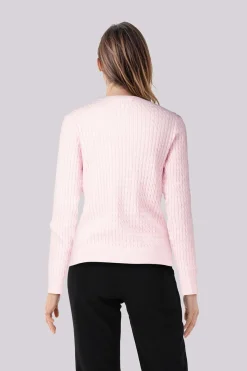 Sweater Cable Roze