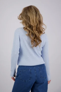 Sweater Co Cable  Blauw