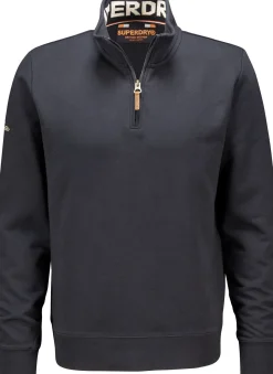 Sweater Core Logo Henley Blauw