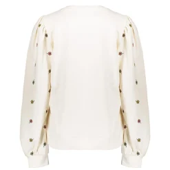 Sweater Embroiderd Clovers Bruin