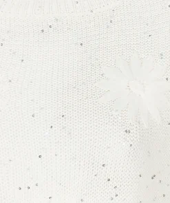 Sweater Embroidery Flowers Wit