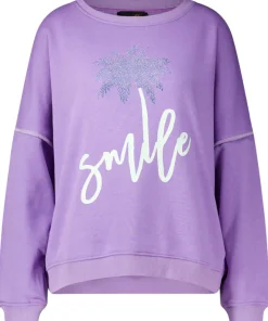 Sweater Smile Palm Lila