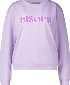 Sweater with application Paars