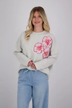 Sweaters Floral Grijs