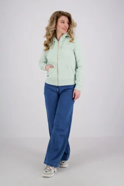 Sweatvest Essential Hood Groen