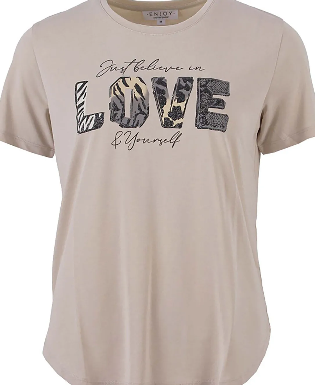 T shirt love Beige