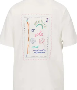 T shirt met geplaatste print Wit
