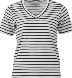 T short stripe Blauw