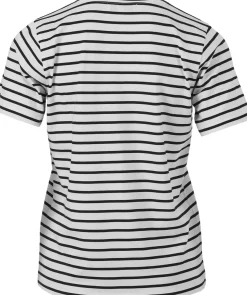 T short stripe Blauw