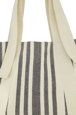 Tas Met Strik Gestreept Blauw