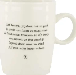 Theemok Lief Baasje Hond Wit