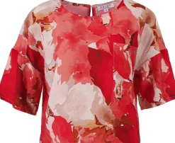 Top Allover Print Rood