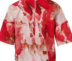 Top Allover Print Rood