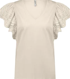 Top Butterfly Sleeve with Lace Wit