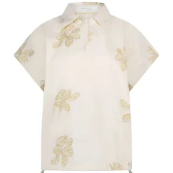 Top Daniek Embroidery Bruin