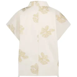Top Daniek Embroidery Bruin