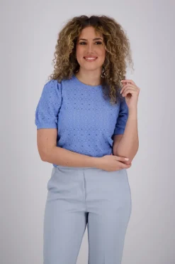 Top Laila Blauw