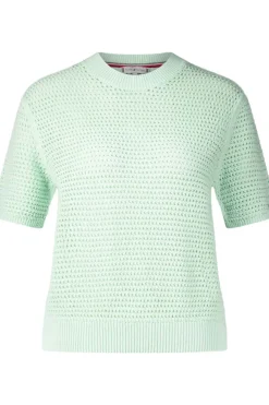 Top Pointelle Crochet Groen