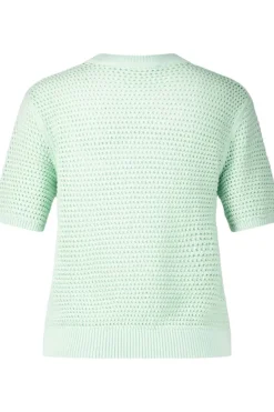 Top Pointelle Crochet Groen