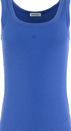 Top Ribby Blauw
