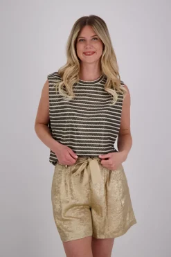 Top Stripe Zwart