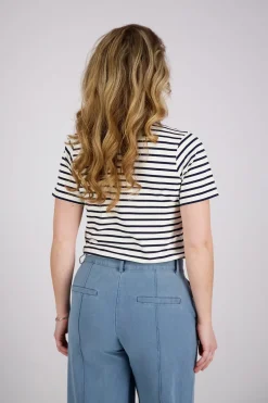 Top Tirza Stripe Blauw