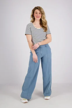 Top Tirza Stripe Blauw