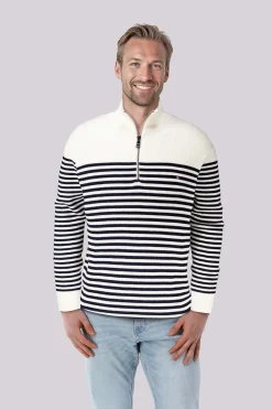 Trui Racking Structure Zip Blauw