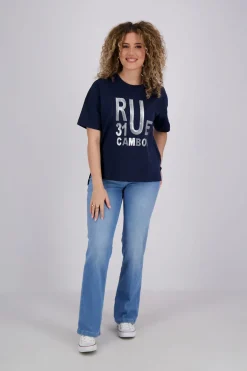 T-shirt Donkerblauw