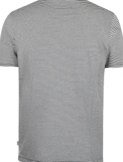 T-shirt Gestreept Blauw