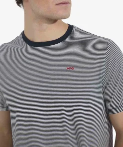 T-shirt Gestreept Blauw