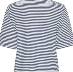 T-shirt Jana Streep Blauw