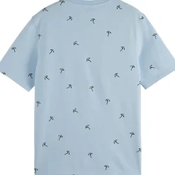 T-shirt Micro AOP Blauw
