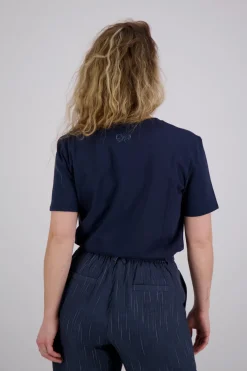 T-shirt monogram Blauw