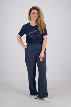 T-shirt monogram Blauw