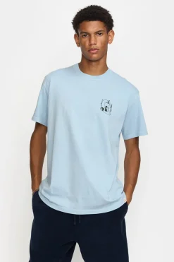 T-shirt Printed Blauw