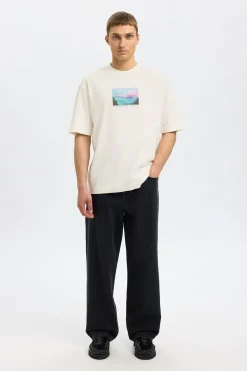 T-shirt Relaxvis Print Wit
