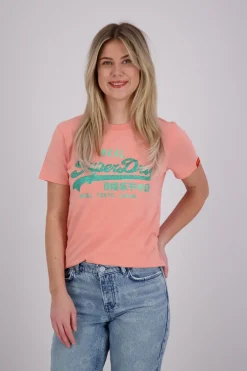 T-shirt Rhinestone Roze